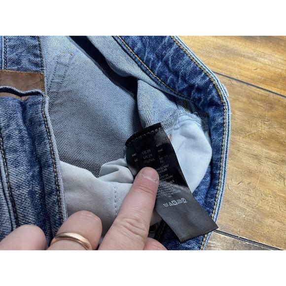 We The Free People Jeans Womens 29 Straight Distressed Boho Hippie Raw Hem - Picture 6 of 11